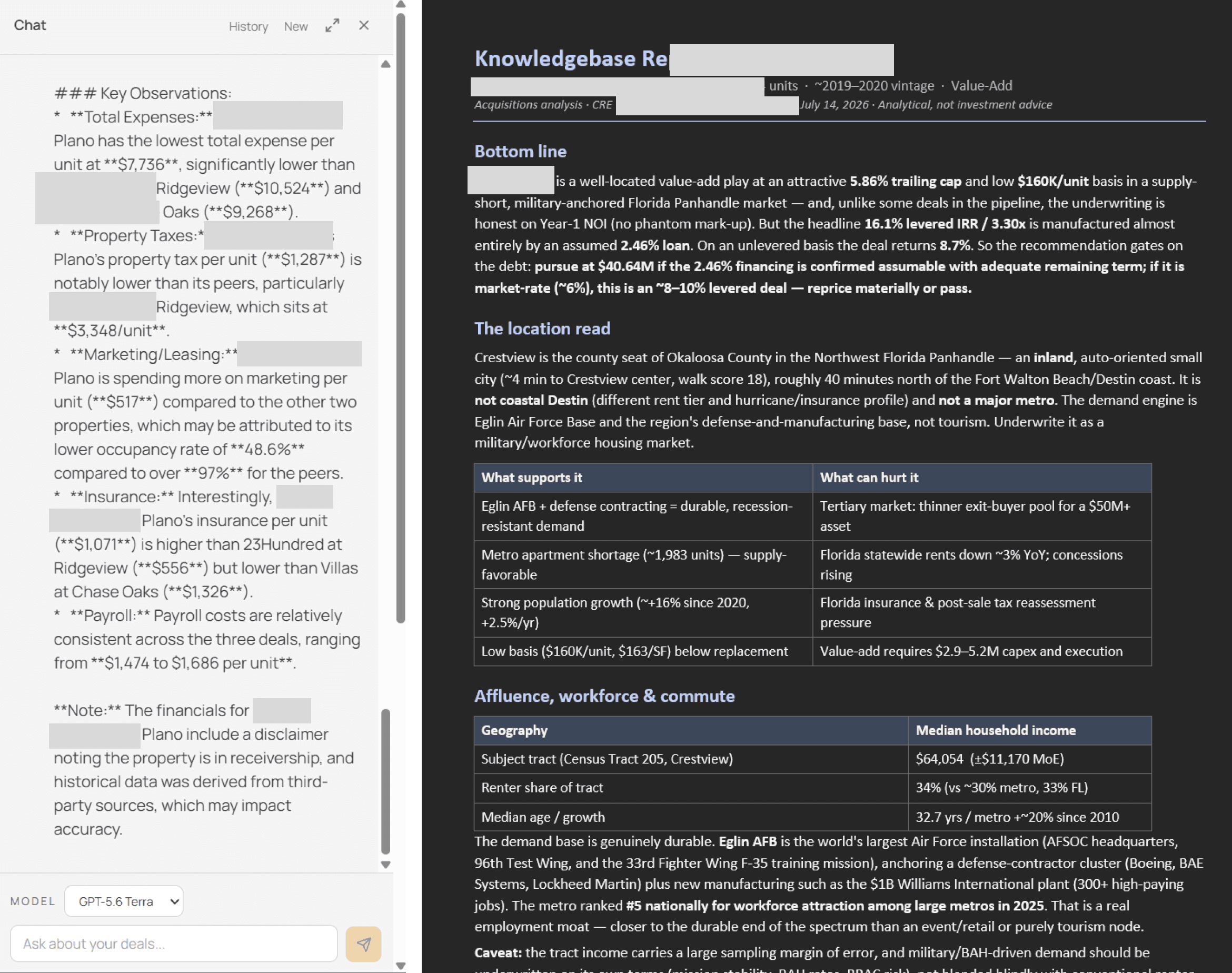 Natural-language knowledgebase report